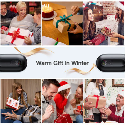 Hand Warmers Rechargeable 2 Pack Magnetic Electric Hand Warmer with Digital Display for Outdoor Sports&Christmas Gifts
